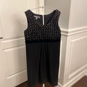 Donna Ricco Black Woven Bodice Dress